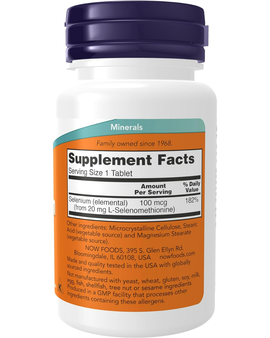 NOW FOODS Selenium 100 mcg - Image 2