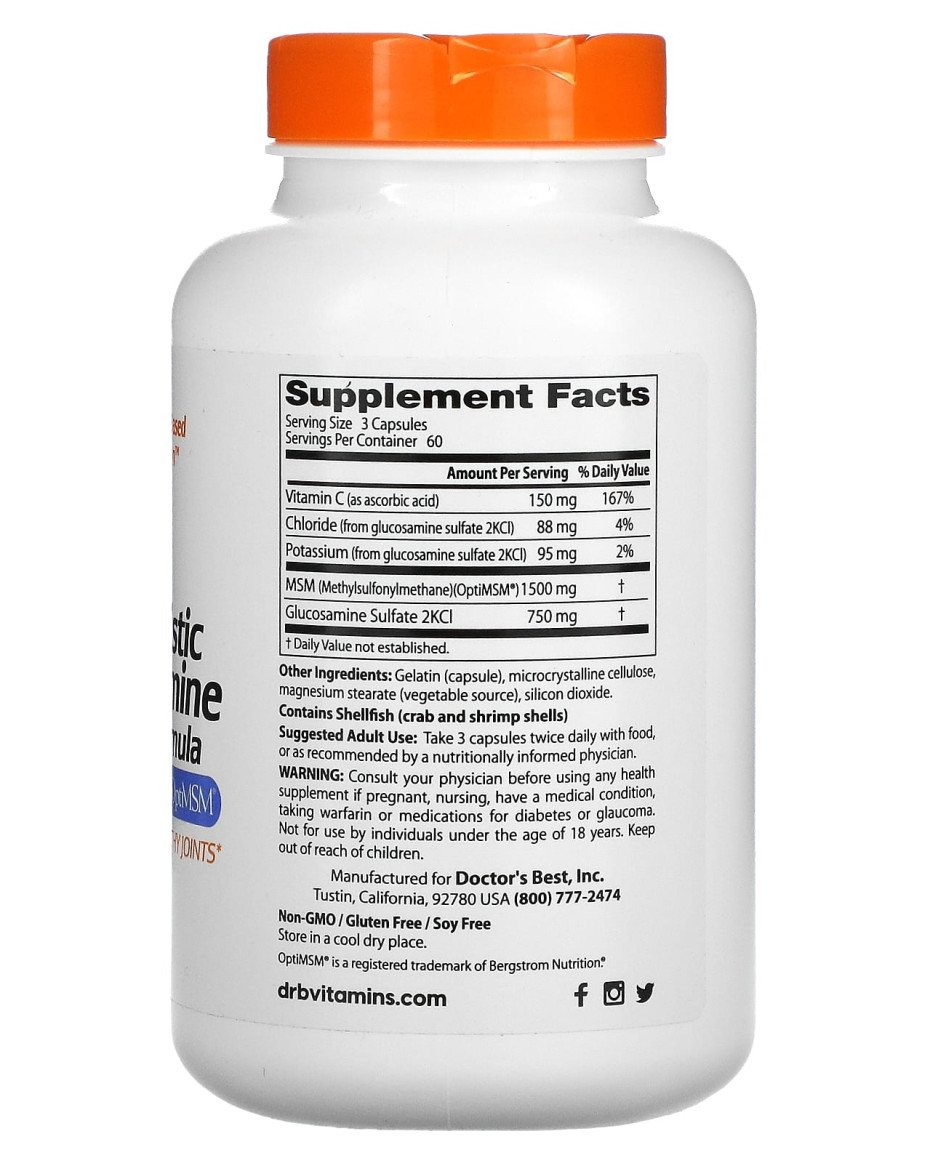 DOCTOR'S BEST Synergistic Glucosamine MSM Formula - Image 6